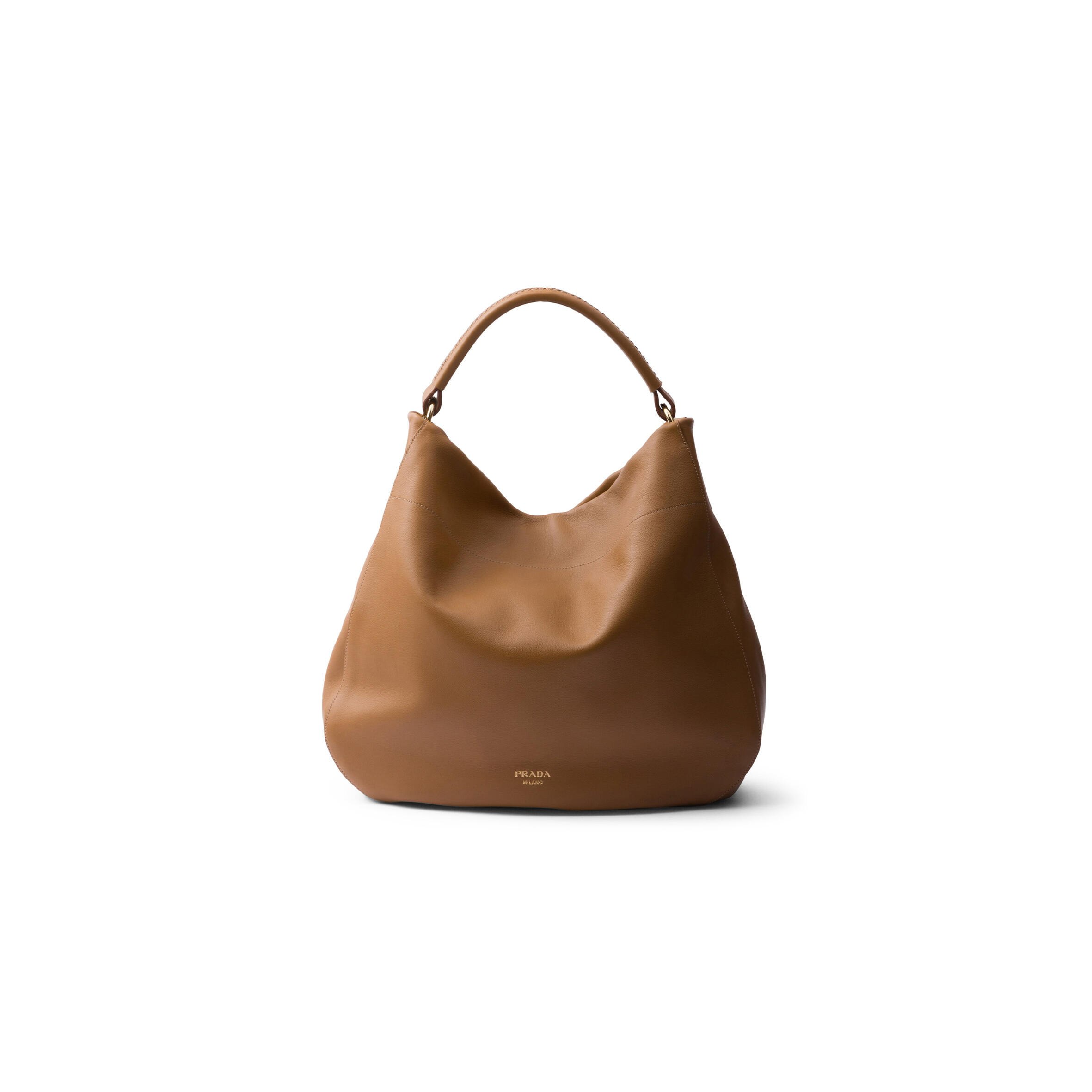 PRADA LARGE LEATHER SHOULDER BAG 1BC219 (45.5*43*11cm)